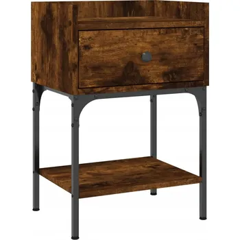 Noční stolek Noční stolek z dřevotřísky, kouřový dub, 40,5x31x60 cm