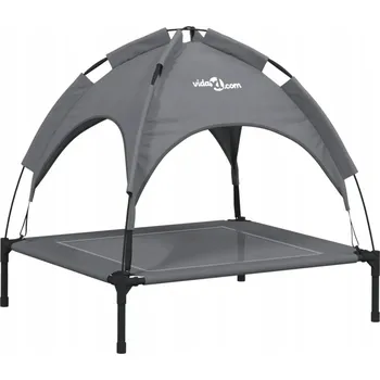 Pelíšek pro psa Pelíšek pro psa s baldachýnem, antracitový, 71x64x70 cm, tkanina Oxford