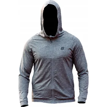 Pánská mikina Mikina s kapucí s dlouhým rukávem Urban Grey Gym Compression