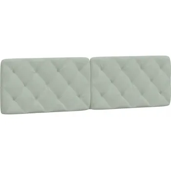 Světle šedý čelo Polštář na čelo postele 142x6x48 cm