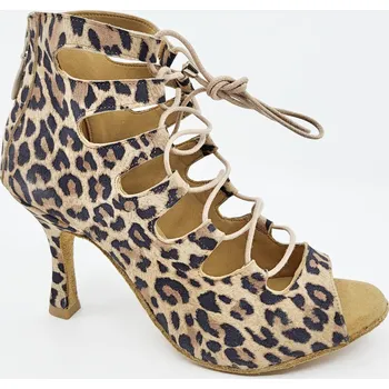 Dámská sálová obuv Rummos,Taneční obuv na bachatu BACH10/70, zvířecí motiv 38