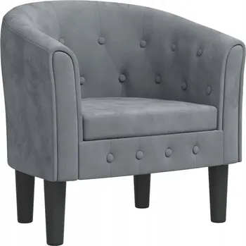 Křeslo Klubové křeslo sametové tmavě šedé 70x56x68 cm