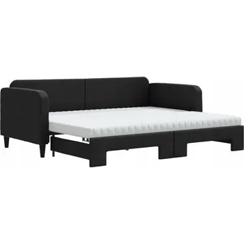 Pohovka Rozkládací lehátko/pohovka černá 223 x 100 x 75 cm, po rozložení 223 x 1