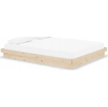 Postel Rám postele z masivního borovicového dřeva 204 x 163,5 x 21 cm, rustikální