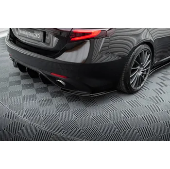 Auto-moto Maxton Design boční difuzory pod zadní nárazník pro Alfa Romeo Giulia Veloce, černý lesklý plast ABS