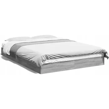 Postel Dvojlůžková postel dřevěná G02V 140x200 dub sonoma