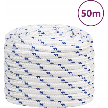 Lany Polypropylenové lano bílé 20 mm x 50 m, nosnost 2400 kg