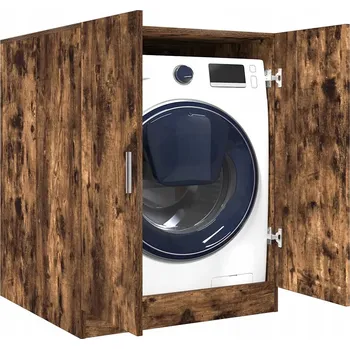 Koupelnový nábytek Skříňka nad pračku, kouřový dub, 71 x 71,5 x 91 cm