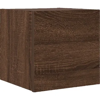 Televizní stolek Nástěnná skříňka pod televizi, dřevotříska, hnědý dub, 30,5x30x30 cm