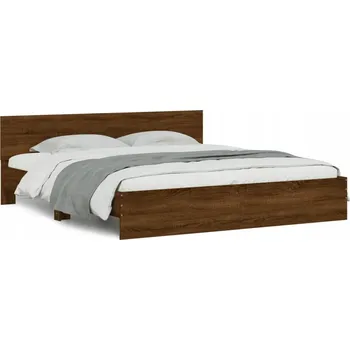 Postel Dvojlůžková postel s dekorem dřeva G02V 200x200 dub