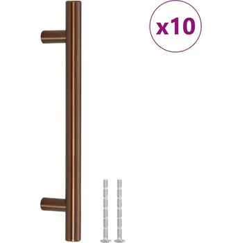 Obraz Nábytkové Úchytky T-tvar Nerezová Ocel Bronzová 192x32mm Rozteč Otvorů