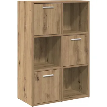 Knihovna Regál na knihy s 9 přihrádkami, dub artisan, 60,5 x 30 x 90 cm