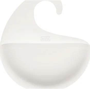 Úložný box SURF M koupelnový držák, box na sprchový gel, šampon bílý Organic KOZIOL (barva-bílá Organic)
