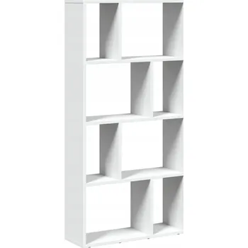 Knihovna Moderní regál s přihrádkami bílý 60 x 20 x 120 cm