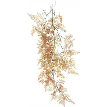 umělá květina umělá rostlina, Zavěšená kapradina „Leather“ červená 99 cm