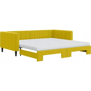 Zahradní lehátko Rozkládací lehátko s funkcí pohovky, žluté, 223 x 110 x 68 cm