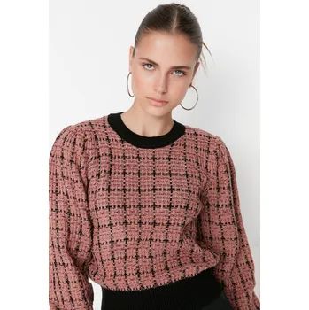 Dámský svetr Dámský svetr Trendyol Patterned Trendyol černá | hnědá | tmavě červená 2311962