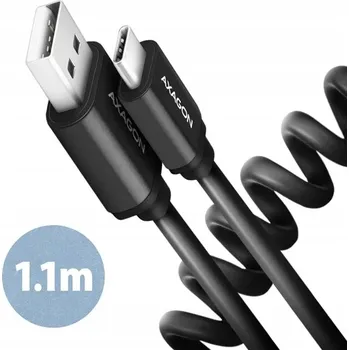 Datový kabel AXAGON kabel USB-A - USB-C TWISTER USB2.0, 3A,