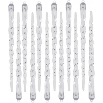 Vánoční dekorace Rampouchy na VÁNOČNÍ STROMEK 12 ks imitace ledu průhledné SADA OZDOBA 15 cm