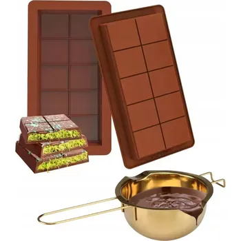 Forma na pečení Silikonová forma na Dubajskou čokoládu 2ks + Tavící tyglík - SADA