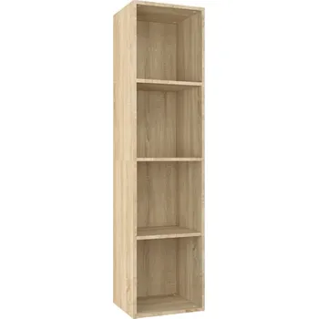 Knihovna Regál na knihy, 4 police, dub sonoma, 36x30x143 cm