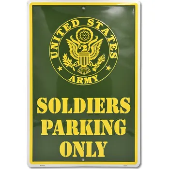 Plechová cedule Plechová cedule Soldiers Parking Only 30cm x 45 cm