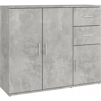 Komoda Skříňka z dřevotřísky, šedá betonu, 91x29,5x75 cm