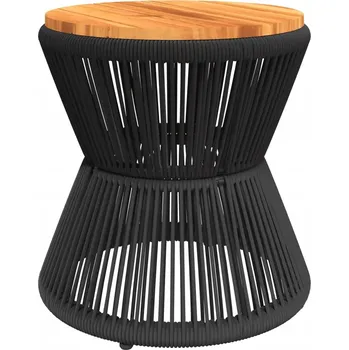 Konferenční stolek Konferenční stolek z masivního akáciového dřeva, černý, 45 x 44 cm