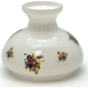 Petrolejová lampa Stínidlo (širm) – opál 155 mm s květinou | 53932