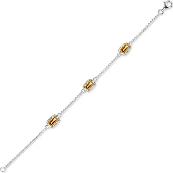 Náramek Fire Golden Citrine - stříbrný náramek s citrínem