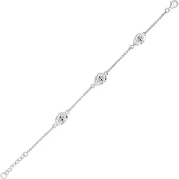 Náramek Charm White Topaz - stříbrný náramek s bílým topazem