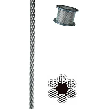 Železářství Penar Ocelové lano DIN 3060 konstrukce 6x19+FC 10mm Zn