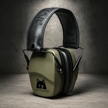 Střelecká sluchátka Ulfhednar Earmuff – pasivní chrániče sluchu 28 dB, zeleno-černé | skladem v čr | rychlé odeslání | nízkoprofilové mušle | Norská značka |
