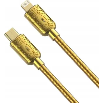 Datový kabel Kabel XO USB - Apple Lightning 1 m zlatý
