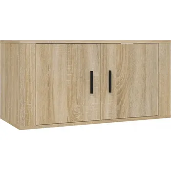 Komoda Nástěnná skříňka pod televizi z dřevotřísky, dub Sonoma, 80x3