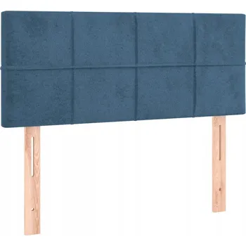 Čelo postele z aksamitu, nastavitelná výška, tmavě modrá, 90x5x78/88 cm