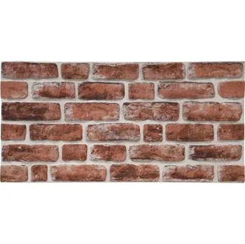 Obklad 3D Obkladové Panely EPS Vzor Cihla Tmavě Hnědá 100x50cm