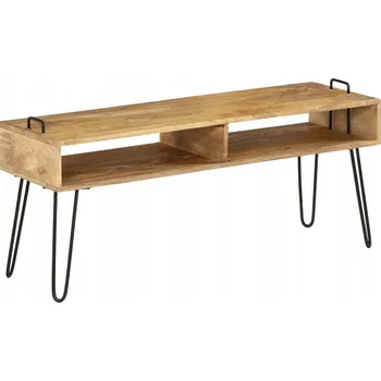 Televizní stolek TV stolek z masivního mangového dřeva a ocelového rámu 110x35x45 cm