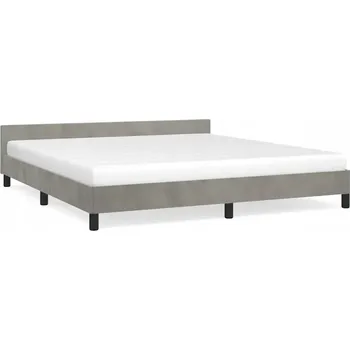 Postel Dvojlůžková postel s dekorem dřeva G02V 160x200 šedá