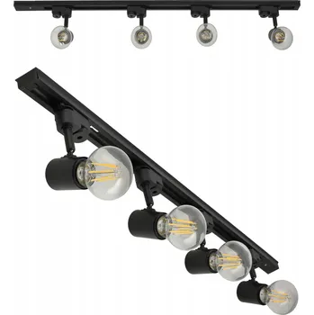 Bodové svítidlo BERGE LED lišta 1m + 4x bodové světlo E27 - Sada