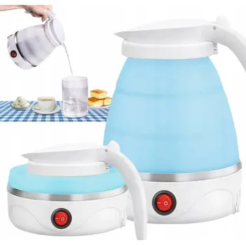 Rychlovarná konvice Skládací cestovní rychlovarná konvice silikonová 0,6 l 600 W přenosná