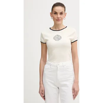 Pánské tričko Bavlněné tričko Tommy Hilfiger WW0WW47881 béžová 01X, vel. XS