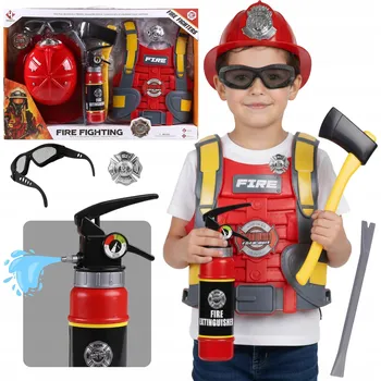 Karnevalový kostým HASIČSKÁ SADA, Kostým HASIČE, Maškarní kostým pro chlapce na karneval + DOPLŇKY