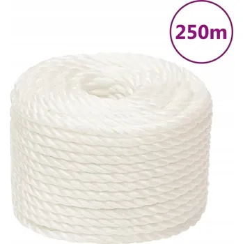 Lany Polypropylenové lano stáčené 14 mm 250 m bílé, odolné vůči UV záření