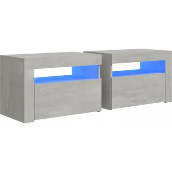 Noční stolek Noční stolek s RGB LED osvětlením, materiál na bázi dřeva