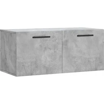 Komoda Nástěnná skříňka z dřevotřísky, šedá betonu, 80x36,5x35 cm