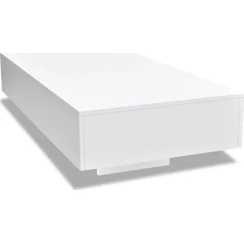 Konferenční stolek Konferenční stolek MDF vysoký lesk bílý 115x55x31 cm