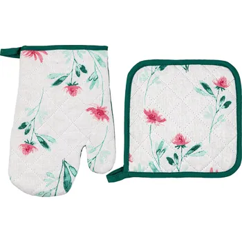 Chňapka Chňapka a kuchyňská rukavice Miss Lucy Gomes - Sada kuchyňského textilu