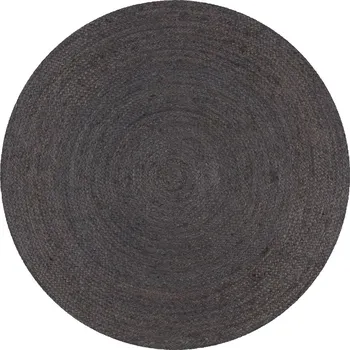 Koberec Koberec z pletené juty, ruční výroba, tmavě šedý, Ø 150 cm