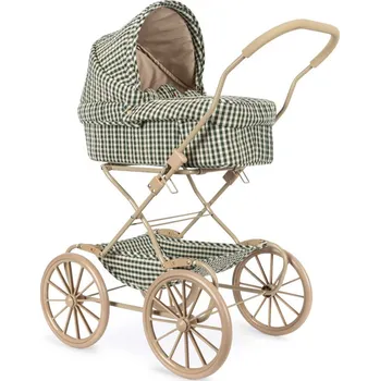 Kočárek pro panenku Konges Slojd Hluboký kočárek pro panenky Smoke Pine Check Konges Sløjd Cheeky Dolls Pram